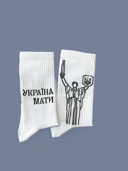 Шкарпетки "Україна-Мати" білий SC-15-1 фото